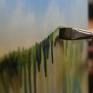 Painting in the porch