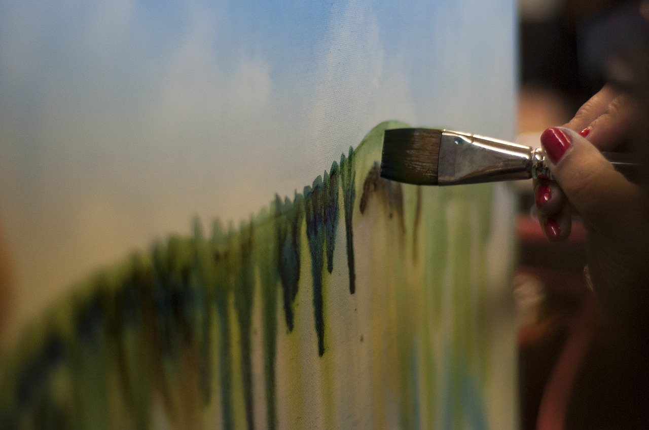 Painting in the porch